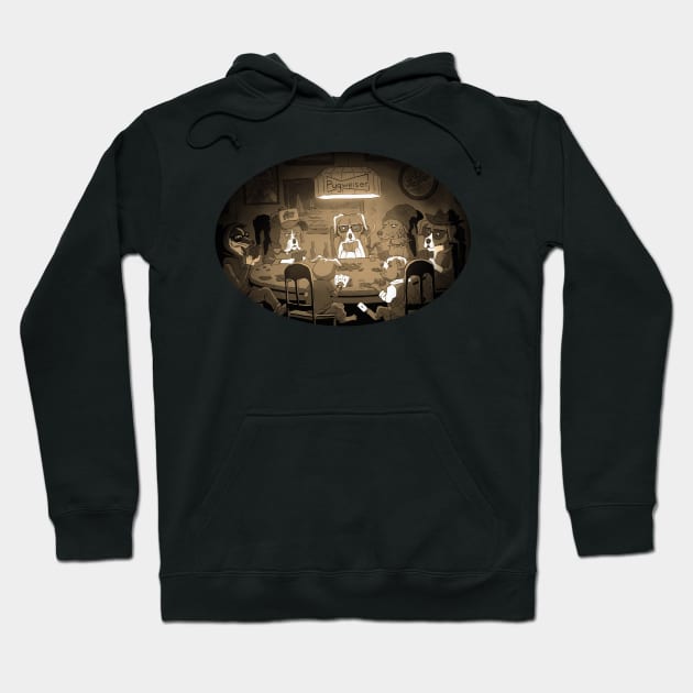 Dogs Playing Poker Hoodie by JimBryson